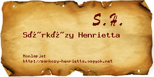 Sárközy Henrietta névjegykártya
