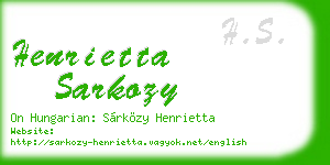 henrietta sarkozy business card